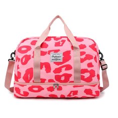 Flamenco Mystique Cestovni torba z dvema predeloma roza PANTERKA 51x25x39cm T264