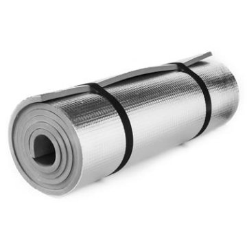 Spokey HIBERNATION Hiking dvoslojna aluminijasta izolirana avtomobilska vzmetnica, 180 x 50 x 1 cm, siva