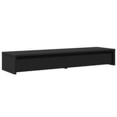 Vidaxl Stojalo za zaslon s predali rjavi hrast 100x27x15 cm inž. les