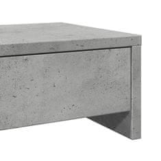 Vidaxl Stojalo za zaslon s predali betonsko siva 100x27x15 cm inž. les