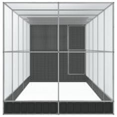 Vidaxl Voliera s podaljškom srebrna 623x203x216 cm jeklo