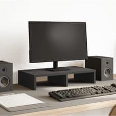 Vidaxl Stojalo za monitor črna 50x27x10 cm inženirski les
