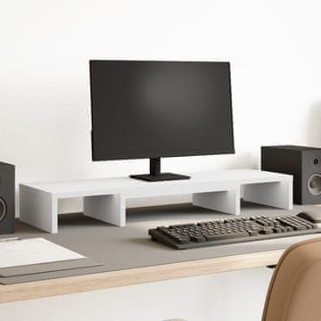 Vidaxl vidaXL Nastavljivo stojalo za monitor belo 80 x 24 x 10,5 cm