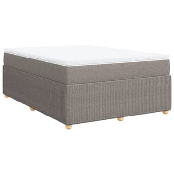 Vidaxl Box spring postelja z vzmetnico taupe 140x190 cm blago