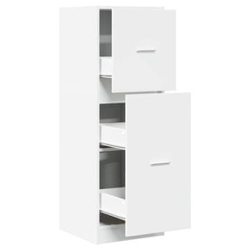 Vidaxl Lekarniška omara bela 40x41x118 cm inženirski les
