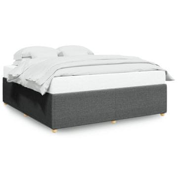 Vidaxl Posteljni okvir brez vzmetnice temno siv 180x200 cm tkanina