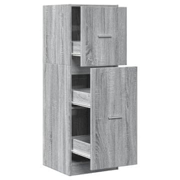 Vidaxl Lekarniška omara siva sonoma 40x41x118 cm inženirski les