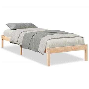 Vidaxl Daljši posteljni okvir brez vzmetnice 100x210 cm trdna borovina