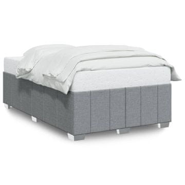 Vidaxl Posteljni okvir brez vzmetnice siv 120x190 cm blago
