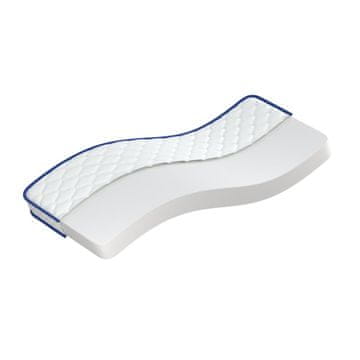 Vidaxl Vzmetnica s spominsko peno bela 80x200x17 cm mehka