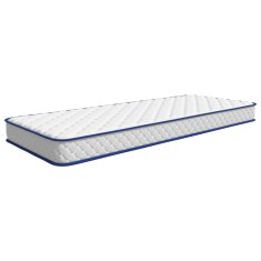 Vidaxl Vzmetnica s spominsko peno bela 80x200x17 cm mehka