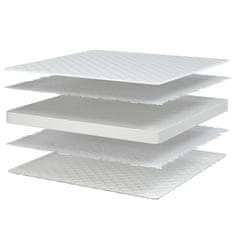 Vidaxl Vzmetnica s spominsko peno bela 100x200x17 cm mehka