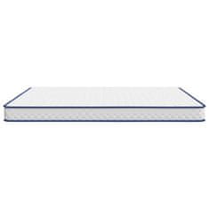 Vidaxl Vzmetnica s spominsko peno bela 200x200x17 cm mehka