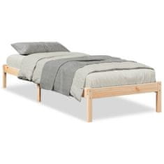 Vidaxl Daljši posteljni okvir brez vzmetnice 90x220 cm trdna borovina