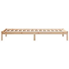 Vidaxl Daljši posteljni okvir brez vzmetnice 90x220 cm trdna borovina
