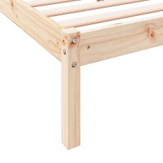 Vidaxl Daljši posteljni okvir brez vzmetnice 90x220 cm trdna borovina