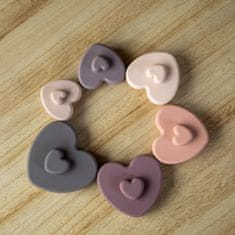 Bo Jungle silikonsko grizalo za zlaganje B-Silicone Hearts