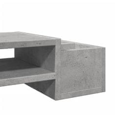Vidaxl Stojalo za zaslon s predelki beton. siva 100x27x15 cm inž. les