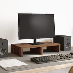 Vidaxl Stojalo za monitor rjavi hrast 50x27x10 cm inženirski les