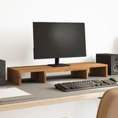 Vidaxl Stojalo za monitor nastavljivo artisian hrast 80x24x10,5 cm les