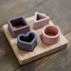 Bo Jungle sestavljanka B-Bamboo +silikonové tvary Heart Pink