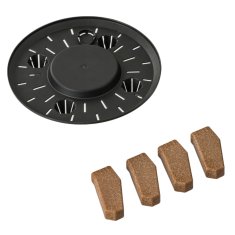 botle Okrogla matirana bela posoda 37,9 cm visoka 19,5 cm s prostornino 14,3 L na nogah z vložkom
