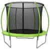 Legoni Space trampolin z zaščitno mrežo, 244 cm, zelen