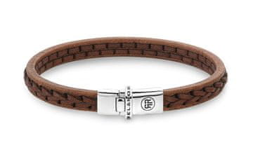 Rebel & Rose Zapestnica iz rjavega usnja barve konjaka RR-L0156-S