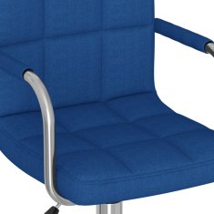 Vidaxl Vrtljiv jedilni stol modro blago