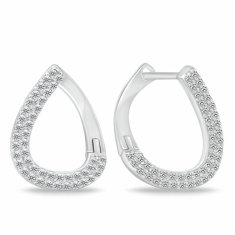 Brilio Silver Elegantni srebrni uhani s cirkoni EA1075W