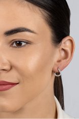 Brilio Silver Elegantni srebrni uhani s cirkoni EA1075W