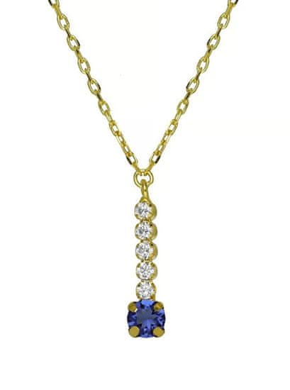 Elegantna pozlačena ogrlica s kristali Shine A4668-08DG