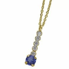 Elegantna pozlačena ogrlica s kristali Shine A4668-08DG