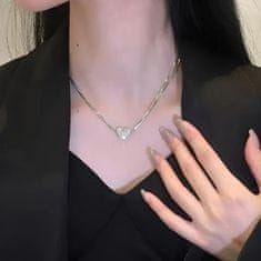 VIVVA® Elegantna ogrlica, Magnetna ogrlica s srcem, Hipoalergena ogrlica, Modni nakit (50 cm) | HEARTBOND