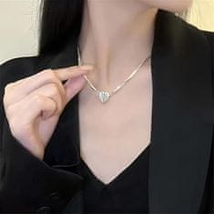 VIVVA® Elegantna ogrlica, Magnetna ogrlica s srcem, Hipoalergena ogrlica, Modni nakit (50 cm) | HEARTBOND