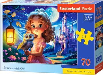 Castorland Sestavljanka Princesa in sova 70 kosov