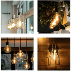 LUMILED LED žarnica E27 G125 7W = 60W 806lm 3000K Toplo bela 360° Filament Globe