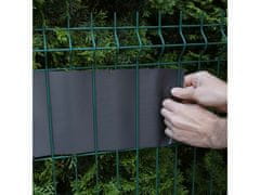 sarcia.eu Ograjevalni trak, senčni trak, zaščita za panelno ograjo UV 19 cm x 35 m - 450 g/m2 + 20 pritrdilnih sponk rjava