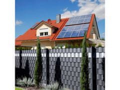 sarcia.eu Ograjevalni trak, senčni trak, zaščita za panelno ograjo UV 4,75 cm x 35 m - 450 g/m2 + 20 pritrdilnih sponk Bela