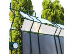 sarcia.eu Ograjevalni trak, senčni trak, zaščita za panelno ograjo UV 4,75 cm x 35 m - 450 g/m2 + 20 pritrdilnih sponk Bela