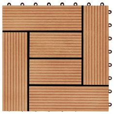 Vidaxl Talne plošče 11 kosov WPC 30x30 cm 1 m² barva tikovine