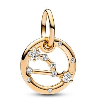 Pandora Pozlačen obesek Shine Zodiakalno znamenje Bik 762707C01