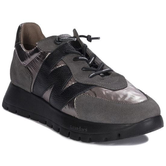 Wonders Čevlji 40 EU Gris Metal Peltre Negro