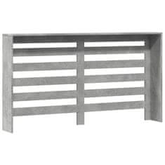Vidaxl Pokrov za radiator siv 149x20x82 cm inženirski les