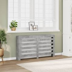 Vidaxl Pokrov za radiator siv 149x20x82 cm inženirski les