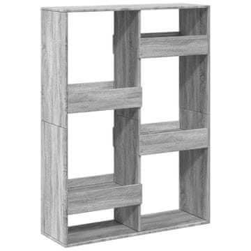 Vidaxl Pregrada za prostor siva sonoma 100x33x135 cm inženirski les