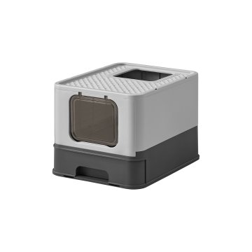 Songmics Mačja stranišče 543x425x378 cm sivo