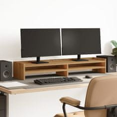 Vidaxl Stojalo za monitor artisian hrast 100x24x16 cm inženirski les