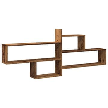 Vidaxl Stenska polica starinski les 167,5x18x68 cm inženirski les