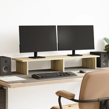 Vidaxl vidaXL Stojalo za monitor, hrast sonoma, 100 x 27 x 15 cm